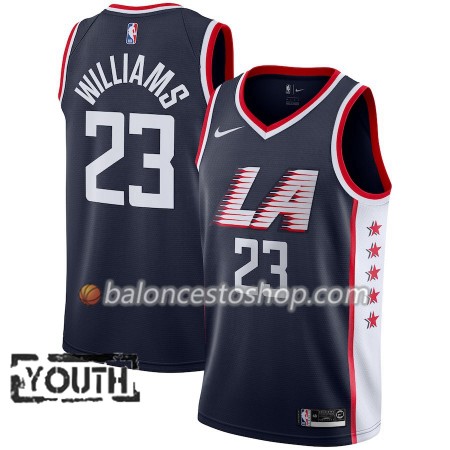 Camiseta Niños NBA Los Angeles Clippers Lou Williams 23 2018-19 Nike City Edition Navy Swingman